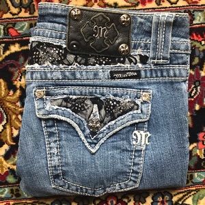 AUTHENTIC Miss Me Jeans with lace & sequin detail